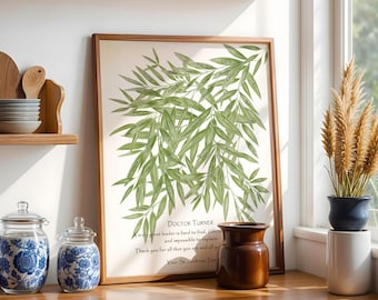 A PRINTABLE JPEG file with colleague, team or class names sitting in bamboo branches with custom dedication to your teacher or mentor.