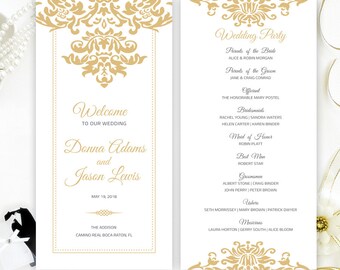 Cheap Wedding Programs Simple Elegant Programs For Wedding Etsy