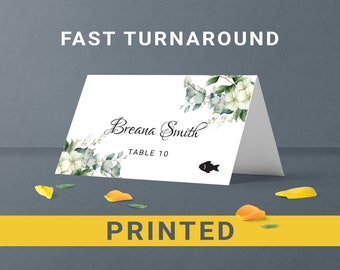 Custom place cards wedding printing  Floral placecards with guest names  Personalized place name cards