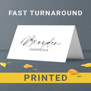 Custom Place Cards Printing Wedding Seating Cards Folded Placecards ...
