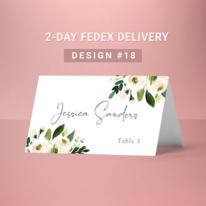 flowers wedding place cards