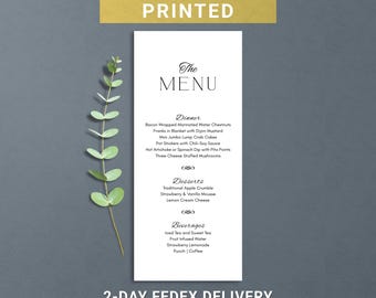 Dinner Menu Cards, Wedding Menus