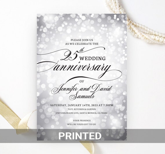 silver-wedding-anniversary-invitations-25th-wedding-etsy