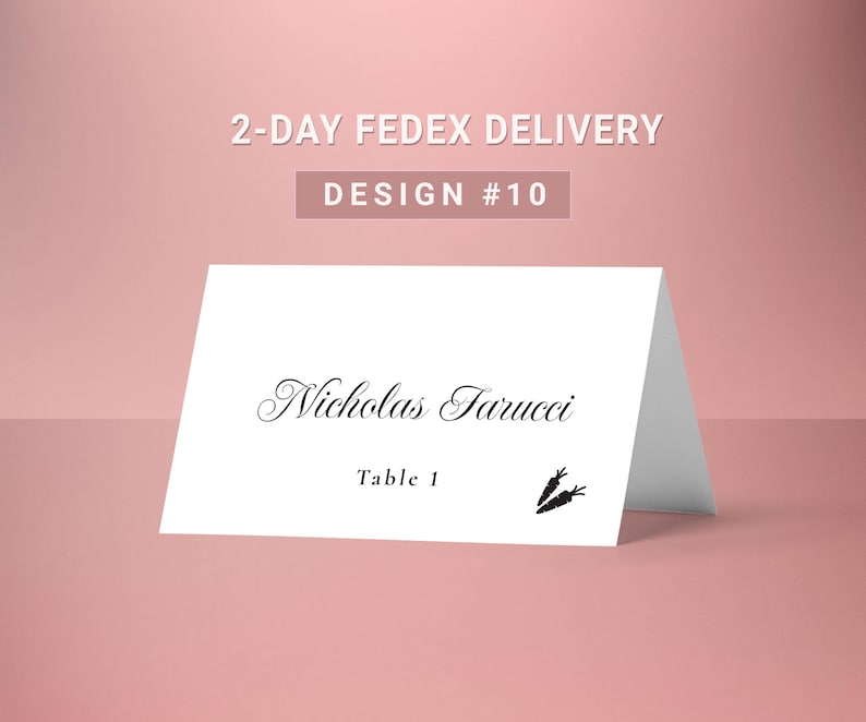 wedding place cards printed