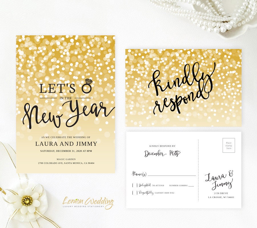 New Years Eve Wedding Invitations 3