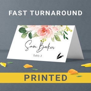 Printing Place cards for wedding  Floral placecards with guest names  Personalized place name cards