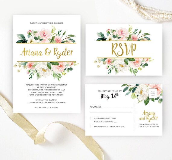 Invitaciones de boda rojas y doradas / invitación de flores - Etsy España Invitaciones de boda rojas y doradas / invitación de flores - Etsy España