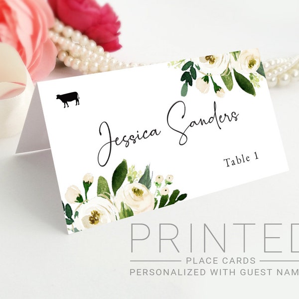 Wedding Place Cards With Meal Choice Etsy