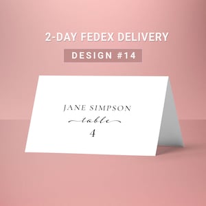 wedding place cards folded