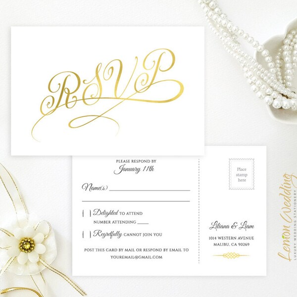 Rsvp Postcard Etsy