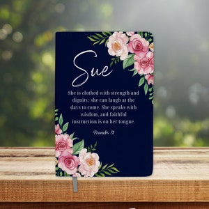 Personalized Proverbs 31 Journal, Christian Gift for Women
