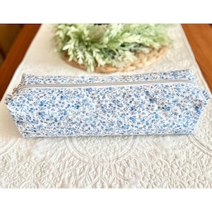 Haar Werkzeug Aufbewahrungstasche, Blau Floral Make-up Tasche, Reisetasche, Zubehör Tasche, Haar Werkzeug Aufbewahrungstasche, Dyson Air Wrap Reisetasche