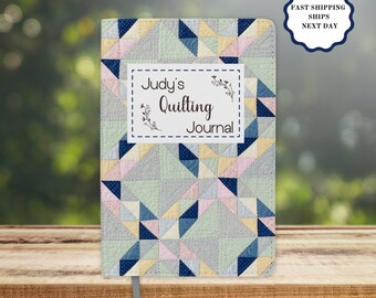 Personalized Quilter's Journal: Faux Leather Quilt Design