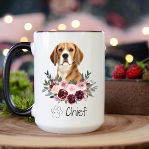 Personalized Beagle Mug for dog lover birthday gift, Beagle Coffee Mug, Beagle Gifts, Beagle Mom Cup, Beagle Drinkware, Gift For Her