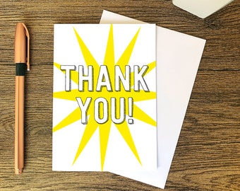 Thank you Cards | Star thank you cards | Thank you card packs of 10 | Thank you notecard pack |