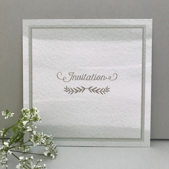 Watercolour Wedding Invitation | Brush wash wedding invitation | Wedding Invite | Invitation | Square | Customisable