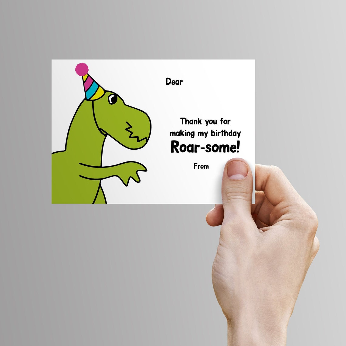 Dino Thank You Cards Printed Thank You Childrens Thank You Correspondance Cards Etsy