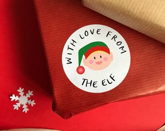 Personalised Elf Stickers | Blonde Elf Christmas stickers | Gift stickers | Xmas stickers | Xmas stationery | Christmas stationery