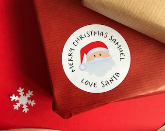 Stickers Père Noël personnalisés | Stickers cadeaux de Noël