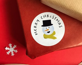 Personalised Snowman Stickers | Snowman Christmas stickers | Gift stickers | Xmas stickers | Xmas stationery | Christmas stationery