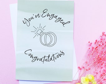 You're Engaged Congratulations | Engagement Card | Congratulations Card