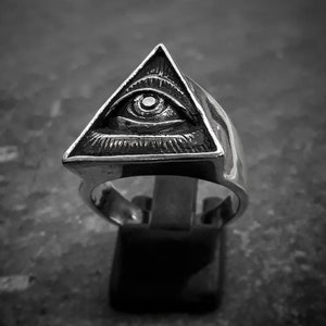 Eye of Providence Sterling Silver 925 Ring | Divine Protection Symbol