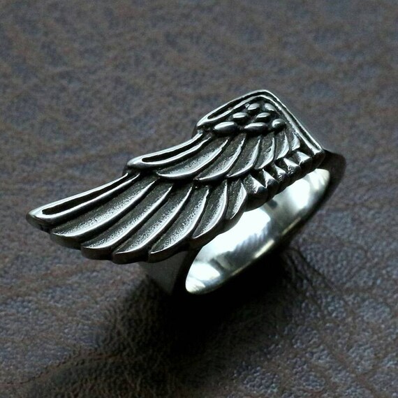 Wing ring sterling silver 925 Etsy