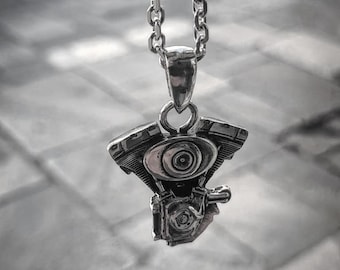 ハーレーダビッドソン モーターサイクルエンジン ペンダントネックレス