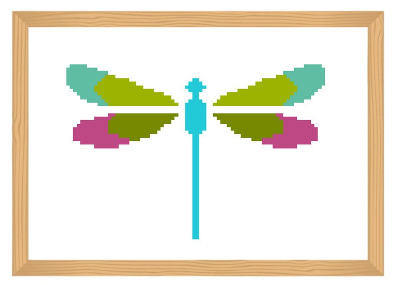 Dragonfly Cross Stitch Pattern Cross Stitch Pattern Modern Etsy Australia
