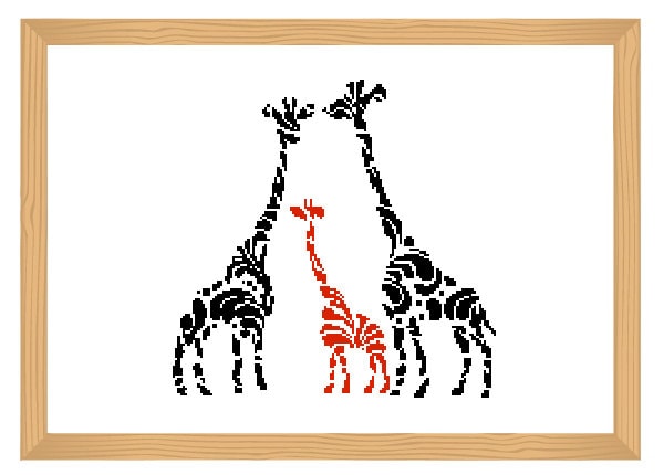 Giraffe Cross Stitch Pattern Silhouette Cross Stitch Etsy