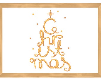 christmas cross stitch pattern, christmas tree, cross stitch pattern, modern cross stitch, winter cross stitch, christmas design