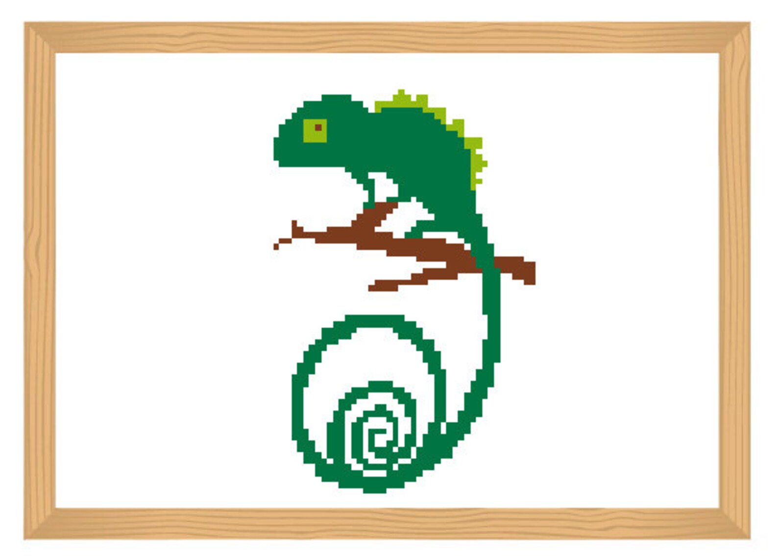 Chameleon Cross Stitch Pattern Funny Animal Cross Stitch Etsy