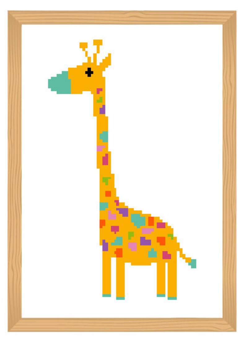 Giraffe Cross Stitch Pattern Baby Pattern Baby Giraffe Etsy