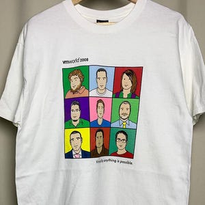 VMworld Tech Promo T-Shirt | Y2K VMware IT Conference Pop Art Graphic Nerd Tee