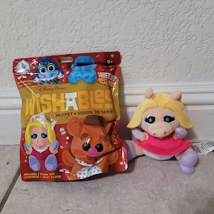 MISS Piggy Wishables Plush Muppet Vision 3D Series Disney Parks LR New