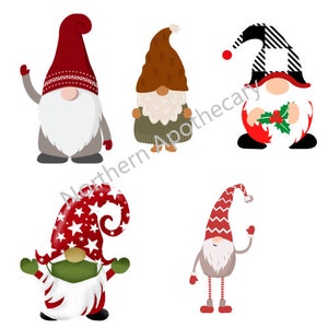 Gnome Art Christmas SVG Image File Cricut Instant Download Art 10 Pack