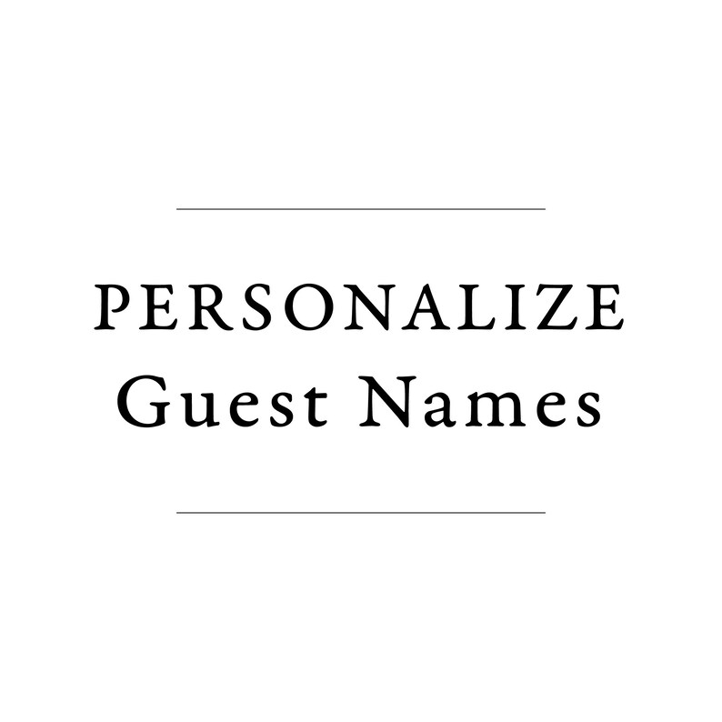 AddOn Personalized Guest Names for My Printable File Etsy