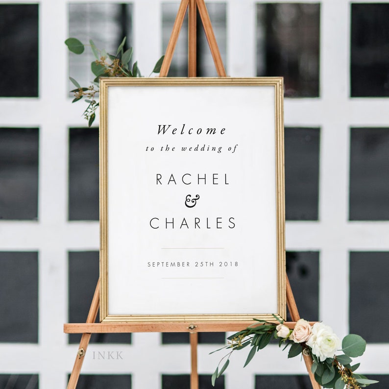 Printable Wedding Signs Modern Minimalist Wedding