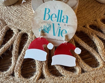 Christmas Santa Hat Earrings- 3D printed