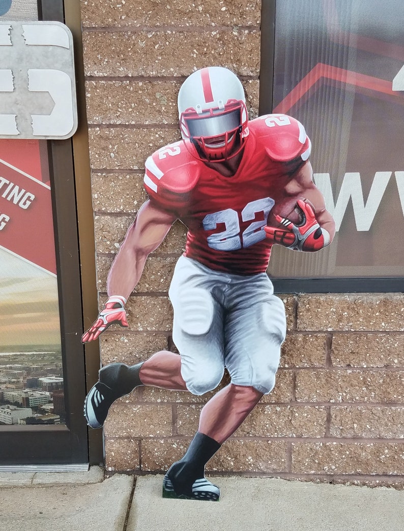 Nebraska Cornhusker Football Player Husker Yard Art Etsy
