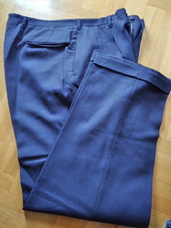 1950s gabardine hollywood pants midnight BLUE exc