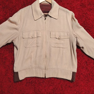 1950s rayon gab ricky jacket atomic brown size M