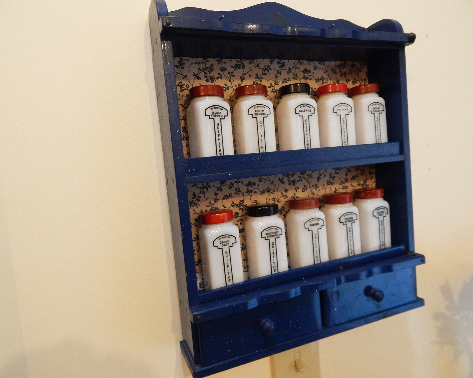 Vintage Spice Rack Vintage Spice Jars Vintage Spice Rack Etsy