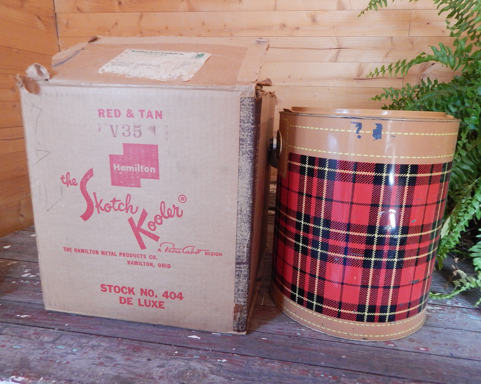Vintage Cooler - Skotch Cooler - Midcentury Plaid Cooler - Vintage 
