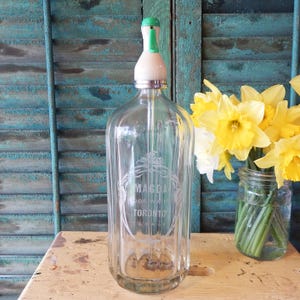 Vintage Seltzer Bottle - Siphon - Magda Soda Water - Toronto - Art Deco