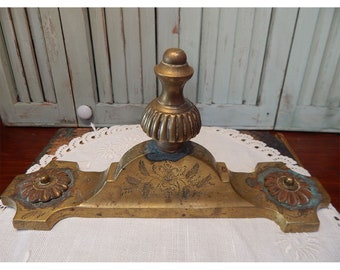 Vintage Brass Ornament - Antique Brass Ornament - Antique Desk Accessories - Antique Brass Desk Accessory - Antique Church Decor