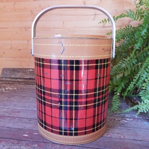 Vintage Cooler - Skotch Cooler - Midcentury Plaid Cooler - Vintage Picnic Cooler - Vintage Camping - Original Box