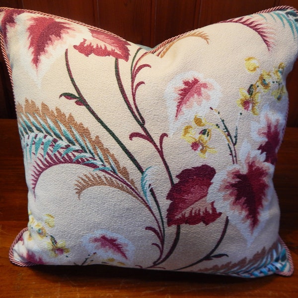 Barkcloth Pillow Etsy