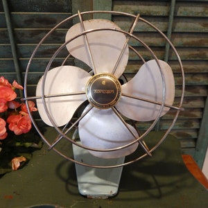 Vintage Fan - Electric Fan - Midcentury Fan - Turquoise - Torcan Model 886 - Made In Canada