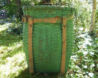 Pack Basket - Adirondack Pack Basket - Vintage Pack Basket - Antique Trapper Basket